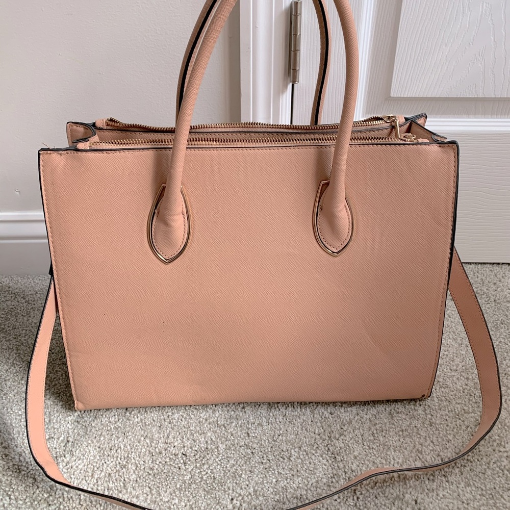 H&M 👜 tote with straps. Large. Blush pink